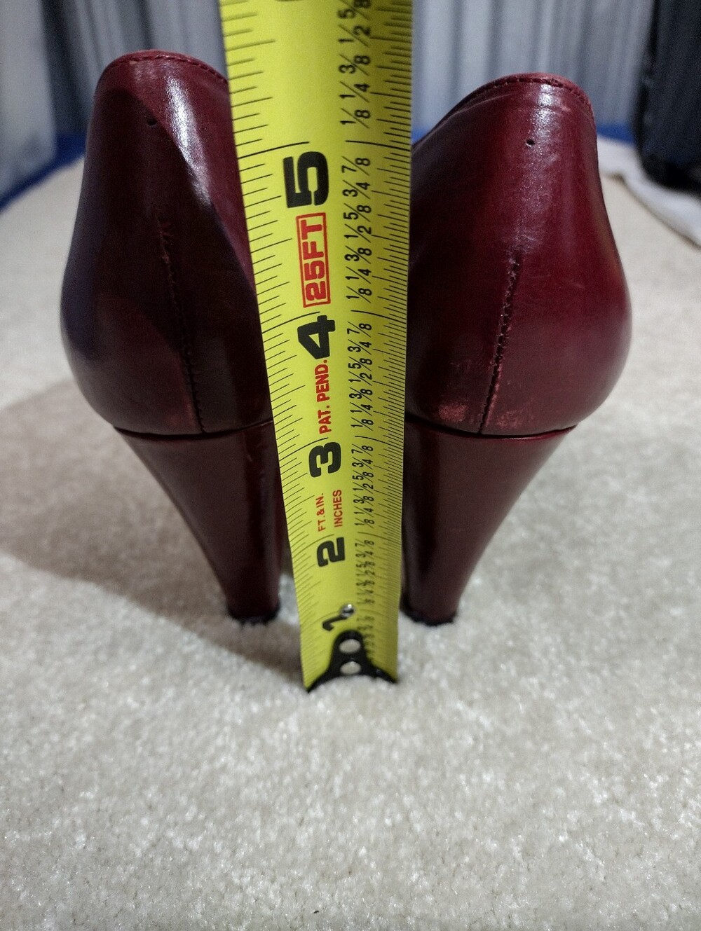 Vintage Bandolino Women's Red Peep Toe Shoes - Picture 13 of 14
